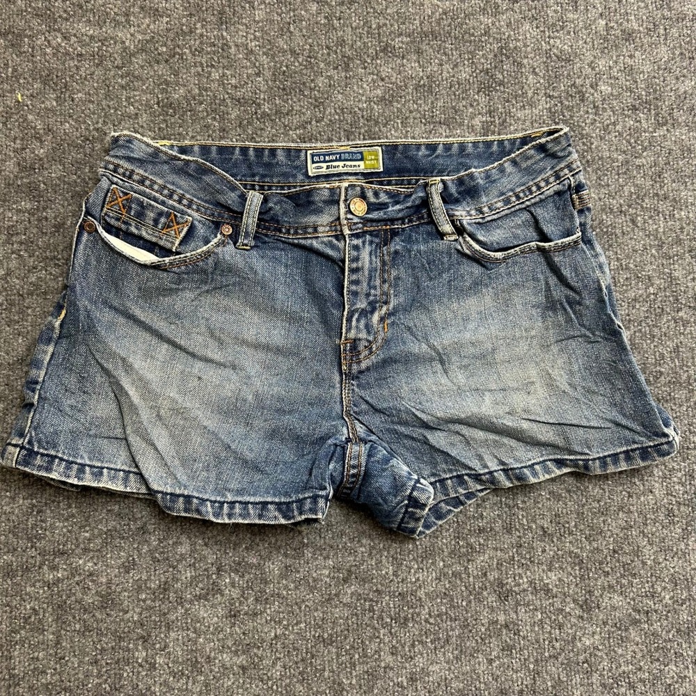 Old Navy Denim Shorts Womens Size 6 Blue Low Waist Cotton Casual Medium Wash